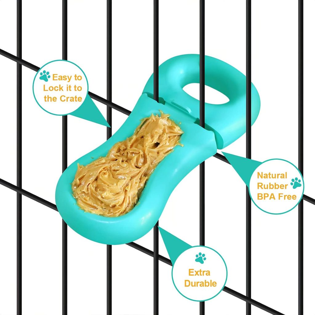 derYEP Dog Training Toy for Crate Training Peanut Butter Slow Feeder Treat Dispenser Training aid to Reduce Anxiety (Green)