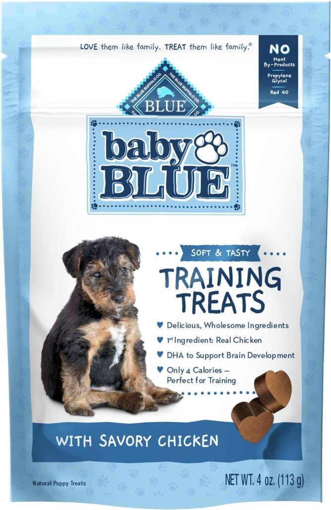 Blue Buffalo Baby BLUE Training Treats Natural Puppy Soft Dog Treats, Savory Chicken 4-oz Bag