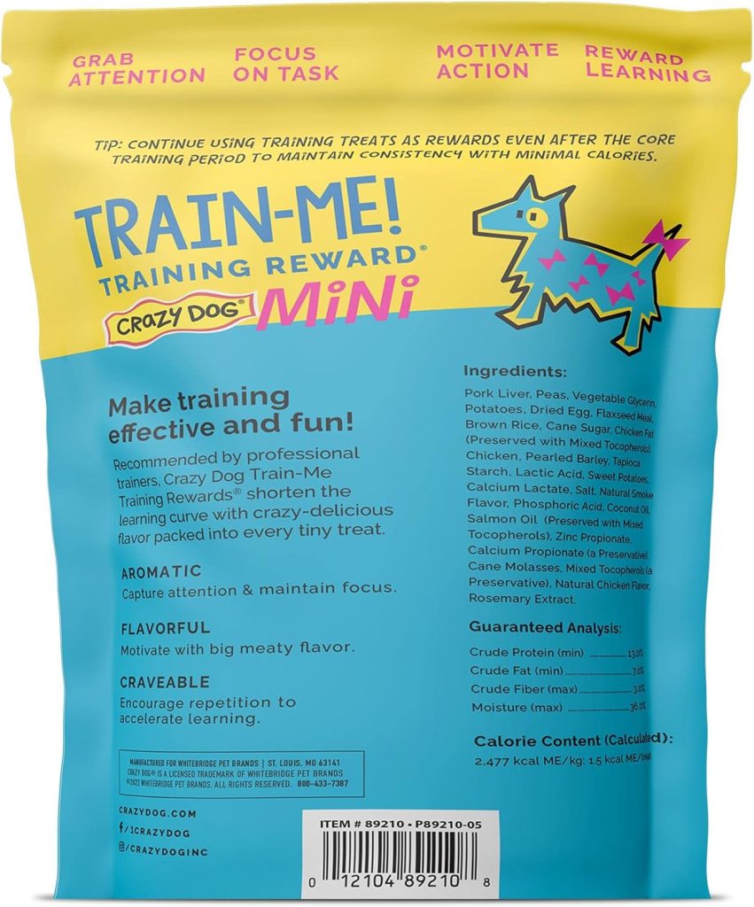 Crazy Dog Train-Me! Training Reward Mini Dog Treats 4 Ounce (Pack of 1)