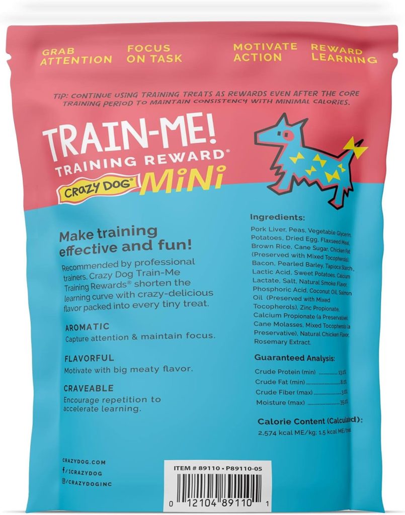 Crazy Dog Train-Me! Training Reward Mini Dog Treats 4 Ounce (Pack of 1)