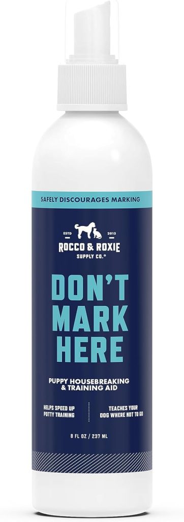 Rocco  Roxie Puppy Potty Training Go Here Spray for Dogs - Attract Dog to Pee in One Spot - Behavior and Housebreaking Aids - Indoor and Outdoor - Tools and Supplies for Dogs and Puppies Made in USA