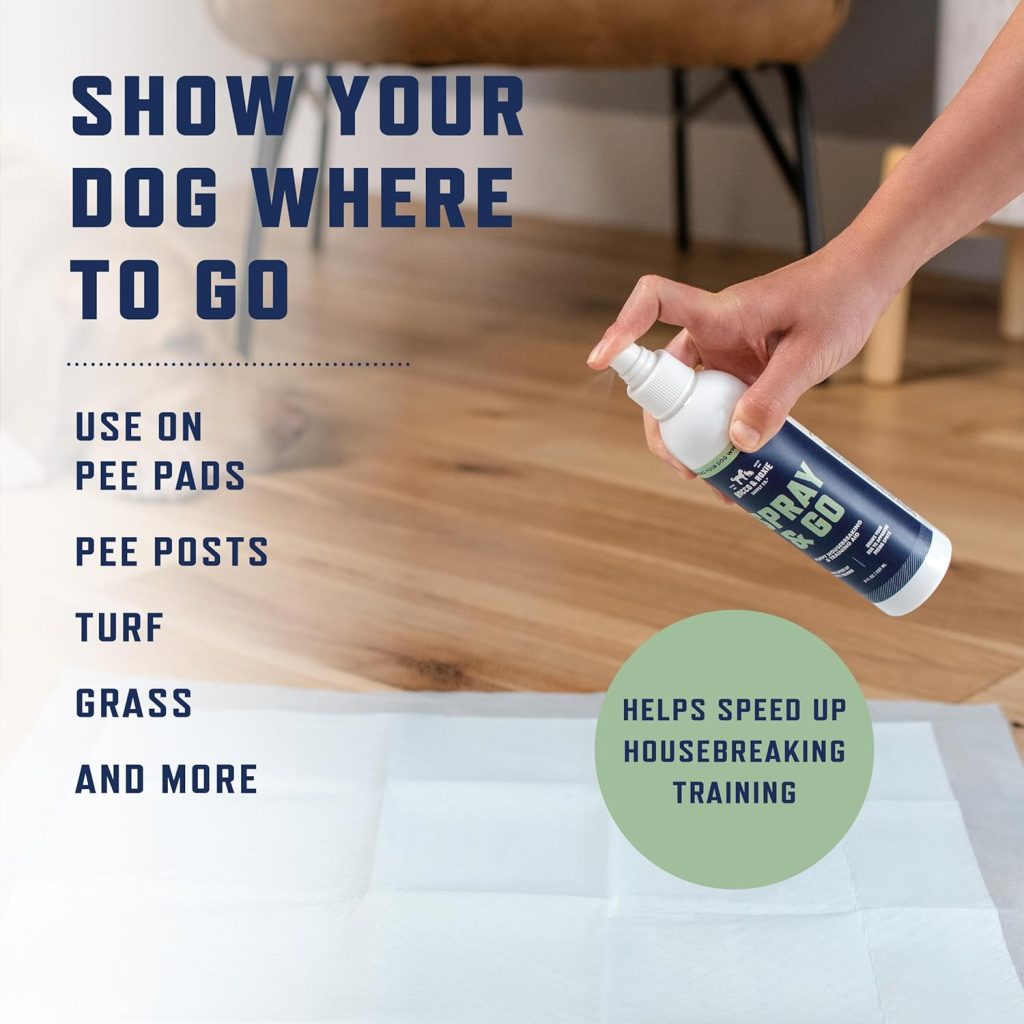 Rocco  Roxie Puppy Potty Training Go Here Spray for Dogs - Attract Dog to Pee in One Spot - Behavior and Housebreaking Aids - Indoor and Outdoor - Tools and Supplies for Dogs and Puppies Made in USA